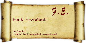 Fock Erzsébet névjegykártya