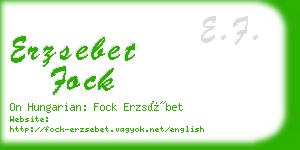 erzsebet fock business card